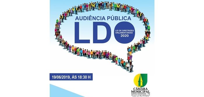 CONVITE: Audiência Pública para discutir a LDO 2020